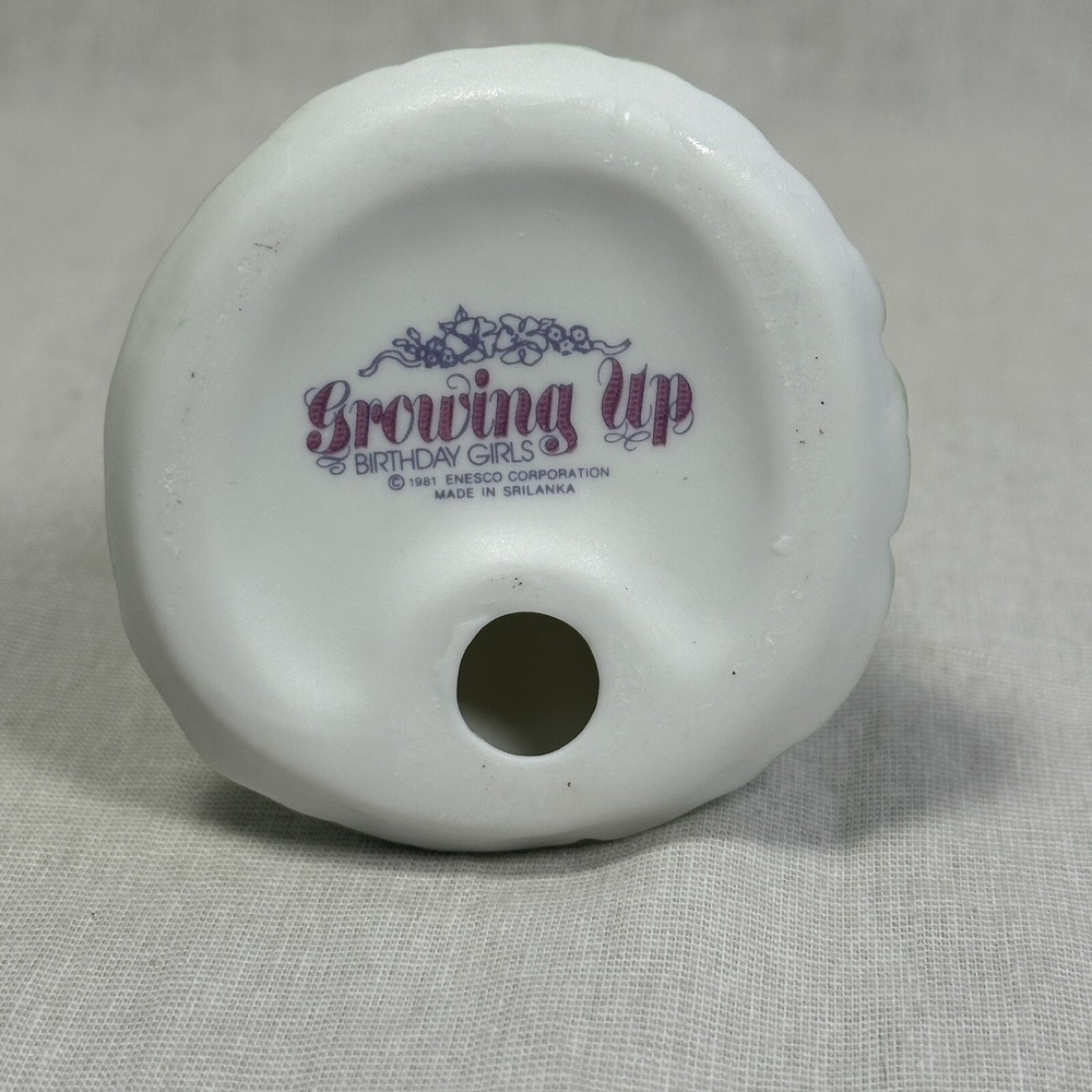 Growing up Birthday Girls Blonde Hair Age 11 With Cake Enesco Ceramic - Picture 4 of 4